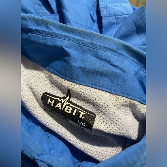 Habit Long Sleeve River Guide Fishing Shirt Size Large - Picture 5 of 6